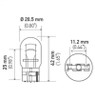 Hella Bulb 7443 12V 21/5W W3X16q T6.5 - 7443 Technical Drawing