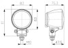 Hella WORK Lamp NA 0GR MG12 LT M70 1G0 - 996176491 Technical Drawing