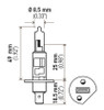 Hella Bulb H1 12V 55W P14.5s T2.5 LONGLIFE - H1LL Photo - Primary