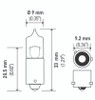 Hella Bulb H6W 12V 6W BAX9s T2.75 - H6W Technical Drawing