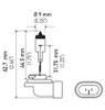 Hella Bulb 881 12V 32W XEN WHT XB (2) - H71071222 Technical Drawing