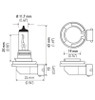 Hella Bulb H8 12V 35W PGJ19-1 T4 - H8 Technical Drawing