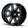 ION Type 141 20x9 / 5x127 BP / 0mm Offset / 87mm Hub Gloss Black Milled Wheel - 141-2952M Photo - Primary