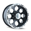 ION Type 174 16x10 / 6x139.7 BP / -38mm Offset / 106mm Hub Black/Machined Wheel - 174-6183B Photo - Primary