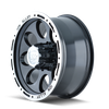 ION Type 174 17x9 / 8x170 BP / 0mm Offset / 130.8mm Hub Black/Machined Wheel - 174-7970B Photo - Primary