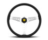 Momo California Steering Wheel 360 mm - Black Leather/White Stitch/Pol Spokes - CAL36BK2S User 1