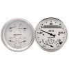 AutoMeter Gauge Kit 2 Pc. Quad & Tach/Speedo 3-3/8in. Old Tyme White - 1620 Photo - Primary