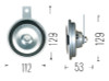 Hella Horn Disc 24V 335Hz Ltone (B36) - 002768382 Technical Drawing