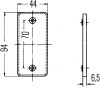 Hella Reflex Reflector Yellow 8Ra - 003326011 Technical Drawing