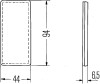 Hella Reflex Reflector Yellow Gr 8Ra - 003326041 Technical Drawing