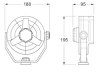 Hella Fan Turbo 2Speed 24V Blk - 003361012 Technical Drawing