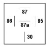 Hella Relay 12V 20/40A Spdt Res - 007794027 Technical Drawing