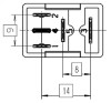 Hella Relay Micro Iso 5 Pole 12V Spst Res - 965453041 Technical Drawing