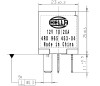 Hella Relay Micro Iso 5 Pole 12V Spst Res - 965453041 Technical Drawing