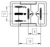 Hella Relay Micro Iso 5 Pole 12V Spst Res - 965453041 Technical Drawing