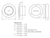 Hella Courtesy Lamp Rnd Red Md12 Ss Rim 2Xt - 980507221 Technical Drawing