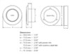 Hella Courtesy Lamp Rnd Red Md12 Ss Rim 2Xt - 980507221 Technical Drawing