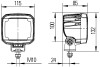 Hella Work Lamp Wa 0Gr Md1224 Dt Ub 1Ga - 995506031 Technical Drawing