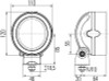 Hella Work Lamp Na 0Gr Md1224 Lt Mb3 1Gm - 996136311 Technical Drawing