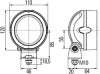 Hella Work Lamp Na 0Gr Md1224 Lt Mb3 1Gm - 996136311 Technical Drawing