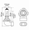 Hella Bulb H10/9145 12V 45W Py20D T4 (2) - H10TB Technical Drawing