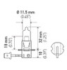 Hella Bulb H3 12V 55W Pk22S T325 +50 - H3P50 Technical Drawing
