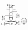 Hella Bulb H3 12V 55W Pk22S T325 (2) - H3TB Technical Drawing
