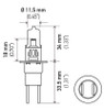Hella Bulb H3C 12V 55W Xen Wht Xb (2) - H71071322 Technical Drawing