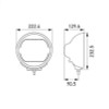 Hella Rallye 4000 LED Driving Lamp Pencil Beam - 016560111 Technical Drawing