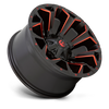 Fuel Off Road Model D787 ASSAULT Matte Black Milled with Red Tint 22X12