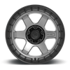 Fuel Off Road Model D752 BLOCK Matte Gunmetal with Black Bead Ring  18X9