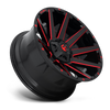 Fuel Off Road Model D643 CONTRA Gloss Black w/ Candy Red 24X12