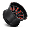 Fuel Off Road Model D621 HARDLINE Gloss Black w/ Candy Red 18X9