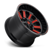 Fuel Off Road Model D621 HARDLINE Gloss Black w/ Candy Red 20X9