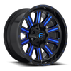 Fuel Off Road Model D646 HARDLINE Gloss Black w/ Candy Blue 20X10