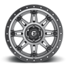Fuel Off Road Model D568 HOSTAGE III Matte Gunmetal with Black Bead Ring  17X9