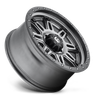 Fuel Off Road Model D568 HOSTAGE III Matte Gunmetal with Black Bead Ring  18X9