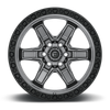 Fuel Off Road Model D698 KICKER 6 Matte Gunmetal with Black Bead Ring 17X9