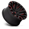 Fuel Off Road Model D829 QUAKE Gloss Black Milled Red 18X9