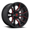Fuel Off Road Model D712 RAGE Gloss Black w/ Candy Red 22X10