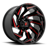 Fuel Off Road Model D755 REACTION Gloss Black Milled with Red Tint 15X8