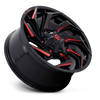 Fuel Off Road Model D755 REACTION Gloss Black Milled with Red Tint 22X10