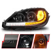 ANZO 05-13 Chevrolet Corvette Projector Headlights w/switchback & Sequential LED - Black Amber - 121571 Photo - Unmounted
