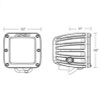 Rigid Industries D-Series Spot w/ Amber PRO Lens (Pair) - 20252 Technical Drawing