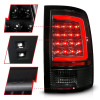 ANZO 09-18 Dodge Ram 1500 Full LED Tailights w/ Sequential Black Housing/Clear Lens - 311452 Photo - Unmounted