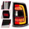 ANZO 09-18 Dodge Ram 1500 Sequential LED Taillights Black w/Switchback Amber Signal - 311471 Photo - Unmounted