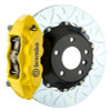 Brembo 04-10 5-Series (Excl. xDrive/M5) Rr GT BBK 4Pist Cast 345x28 2pc Rotor Slotted Type3- Yellow - 2P3.8006A5 Photo - Primary