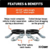 RockJock Curt Towing Safety Cable Kit 44 1/2in Long w/ 2 Snap Hooks 5000lbs 2-Pack - RJ-80151 Features and Benefits