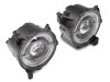 Raxiom 18-23 Jeep Wrangler JL Axial Series 9-In LED Angel Eye Headlights- Blk Housing (Clear Lens) - J167045 Photo - Close Up