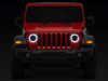 Raxiom 18-23 Jeep Wrangler JL Axial Series 9-In LED Angel Eye Headlights- Blk Housing (Clear Lens) - J167045 Photo - Close Up